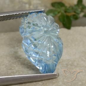 Topazio Blu svizzero naturale da 9.08 ct, Taglio a fantasia, Trasparente