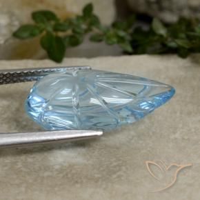 Topazio Blu svizzero naturale da 9.05 ct, Taglio a fantasia, Trasparente