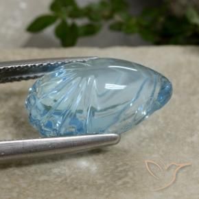 Topazio Blu svizzero naturale da 10.34 ct, Taglio a fantasia, Trasparente