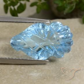 Topazio Blu svizzero naturale da 9.90 ct, Taglio a fantasia, Trasparente