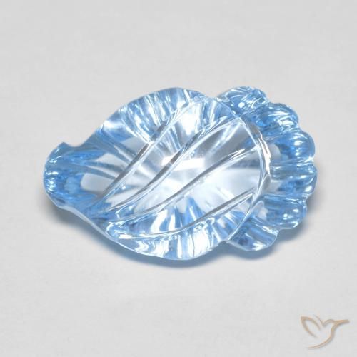 11.55ct Naturale Celeste Topazio, Taglio a fantasia, Trasparente