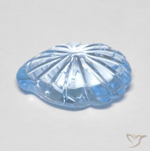 Topazio Celeste naturale da 11.55 ct, Taglio a fantasia, Trasparente