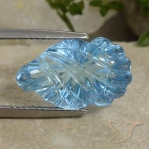 Topazio Celeste naturale da 10.77 ct, Taglio a fantasia, Trasparente