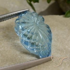 Topazio Celeste naturale da 10.77 ct, Taglio a fantasia, Trasparente