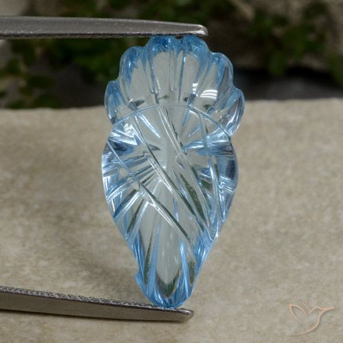 11.59ct Naturale Celeste Topazio, Taglio a fantasia, Trasparente, Photo A