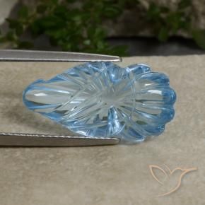 Topazio Celeste naturale da 11.59 ct, Taglio a fantasia, Trasparente