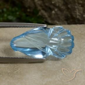 Topazio Celeste naturale da 11.26 ct, Taglio a fantasia, Trasparente