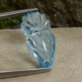 Topazio Celeste naturale da 11.26 ct, Taglio a fantasia, Trasparente