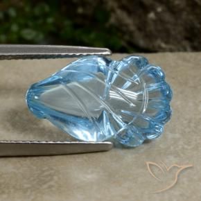 Topazio Celeste naturale da 9.14 ct, Taglio a fantasia, Trasparente