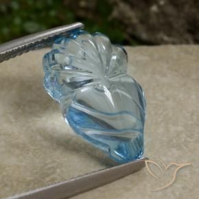 Topazio Celeste naturale da 9.14 ct, Taglio a fantasia, Trasparente