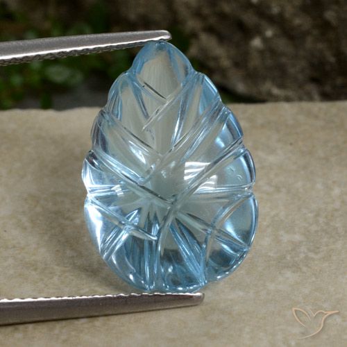 9.91ct Naturale Blu svizzero Topazio, Taglio a fantasia, Trasparente