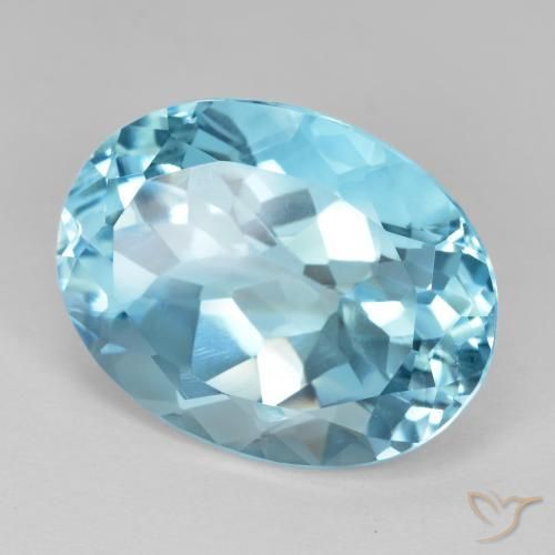 Topazio Blu svizzero naturale da 23.33 ct, Ovale, VVS