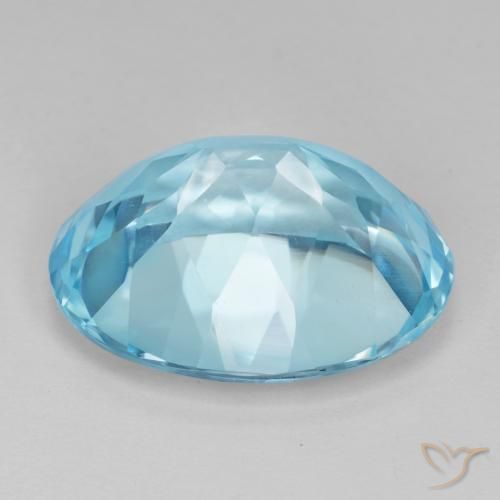 Topazio Blu svizzero naturale da 23.33 ct, Ovale, VVS