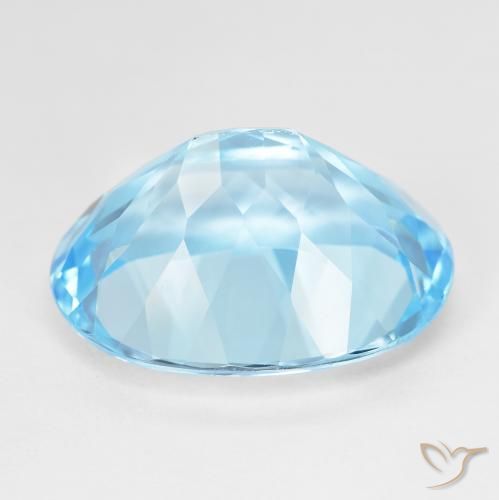 Topazio Blu svizzero naturale da 23.32 ct, Ovale, VVS