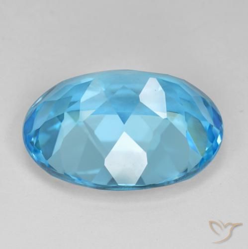 Topazio Blu svizzero naturale da 23.54 ct, Ovale, VVS