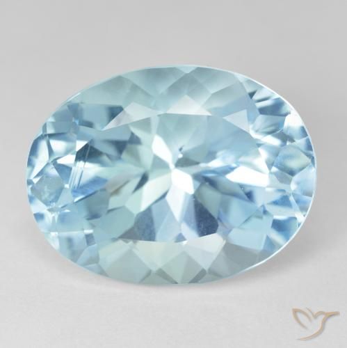 24.57ct Naturale Celeste Topazio, Ovale, VVS-VS