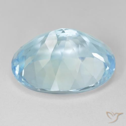 Topazio Celeste naturale da 24.57 ct, Ovale, VVS-VS