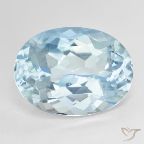 24.52ct Naturale Celeste Topazio, Ovale, VVS-VS