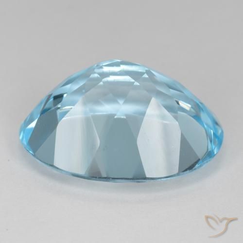 Topazio Celeste naturale da 22.83 ct, Ovale, VVS-VS