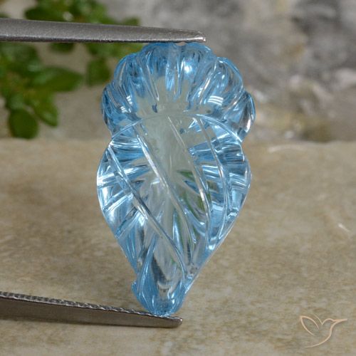 Topazio Blu svizzero naturale da 13.48 ct, Taglio a fantasia, Trasparente