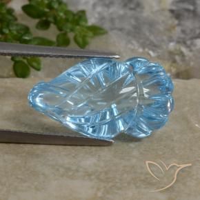Topazio Blu svizzero naturale da 13.48 ct, Taglio a fantasia, Trasparente