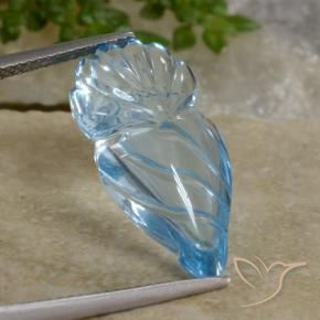 Topazio Blu svizzero naturale da 10.71 ct, Taglio a fantasia, Trasparente