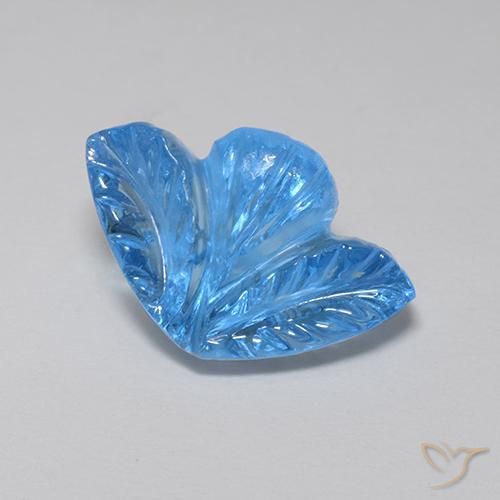 Topazio Blu svizzero naturale da 5.50 ct, Taglio a fiore, Trasparente