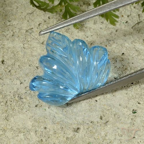 Topazio Blu svizzero naturale da 6.98 ct, Taglio a fantasia, Trasparente