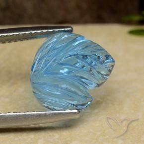 Topazio Blu svizzero naturale da 5.41 ct, Taglio a fantasia, Trasparente
