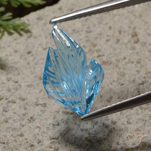 4.31ct Naturale Blu svizzero Topazio, Taglio a fantasia, Trasparente