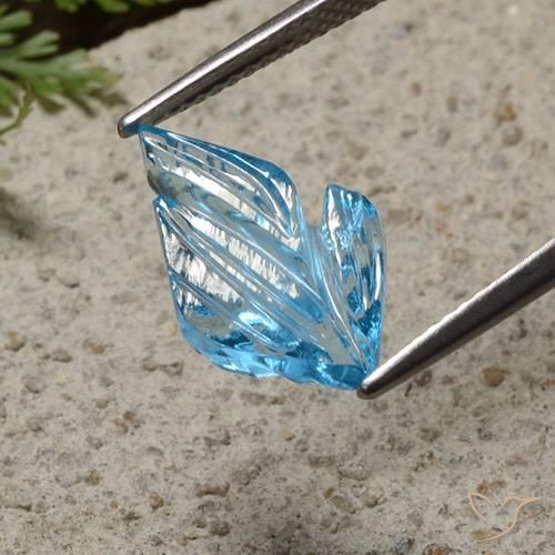 Topazio Blu svizzero naturale da 4.31 ct, Taglio a fantasia, Trasparente