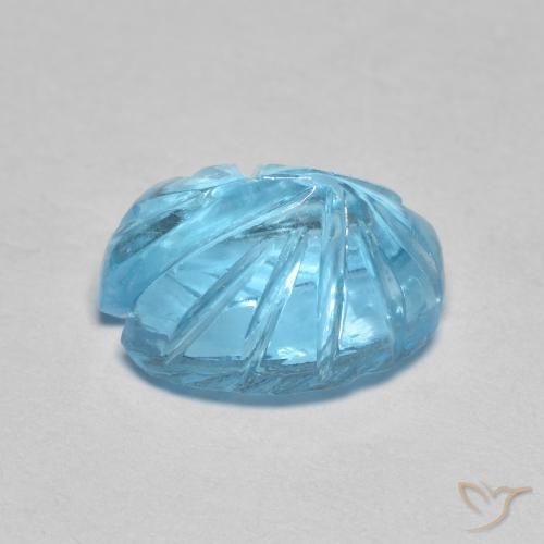 Topazio Blu svizzero naturale da 4.80 ct, Taglio a fantasia, Trasparente