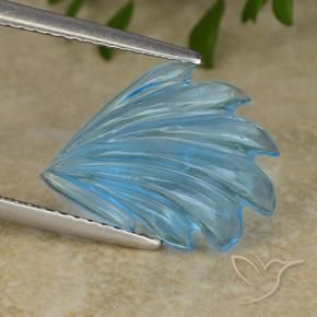 Topazio Blu svizzero naturale da 5.99 ct, Taglio a fiore, Trasparente
