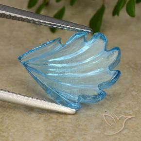 Topazio Blu svizzero naturale da 5.99 ct, Taglio a fiore, Trasparente