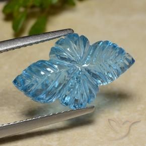 Topazio Blu svizzero naturale da 6.61 ct, Taglio a fantasia, Trasparente