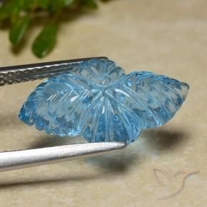 Topazio Blu svizzero naturale da 6.61 ct, Taglio a fantasia, Trasparente