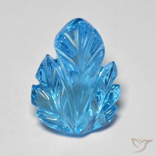 11.03ct Naturale Blu svizzero Topazio, Taglio a fantasia, Trasparente