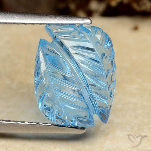 Topazio Blu svizzero naturale da 6.25 ct, Taglio a fantasia, Trasparente