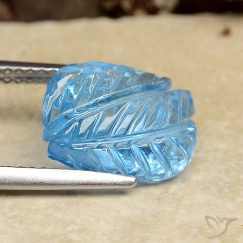 Topazio Blu svizzero naturale da 6.25 ct, Taglio a fantasia, Trasparente
