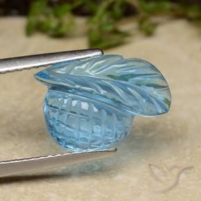 Topazio Blu svizzero naturale da 5.13 ct, Taglio a fiore, Trasparente