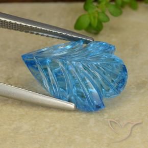 Topazio Blu svizzero naturale da 10.37 ct, Taglio a fiore, Trasparente