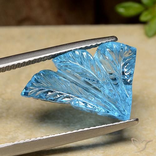 Topazio Blu svizzero naturale da 11.40 ct, Taglio a fantasia, Trasparente
