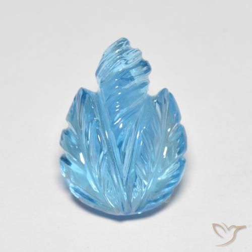 Topazio Blu svizzero naturale da 13.69 ct, Taglio a fantasia, Trasparente