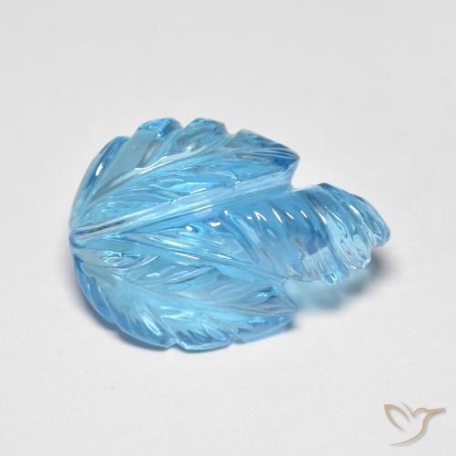 Topazio Blu svizzero naturale da 13.69 ct, Taglio a fantasia, Trasparente