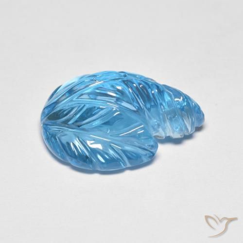 Topazio Blu svizzero naturale da 13.69 ct, Taglio a fantasia, Trasparente