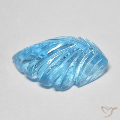 Topazio Blu svizzero naturale da 13.67 ct, Taglio a fantasia, Trasparente