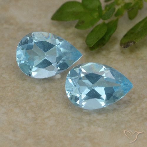 1.65ctw Naturale Celeste Topazio, Forma a pera, VVS-VS