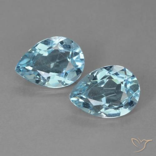 1.81ctw Naturale Celeste Topazio, Forma a pera, VVS-VS