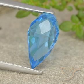 Topazio Blu svizzero naturale da 2.68 ct, Taglio briolette, VVS-VS