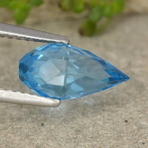 Topazio Blu svizzero naturale da 2.66 ct, Taglio briolette, VS
